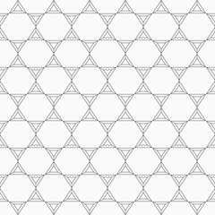 Naklejka premium Abstract seamless pattern made from linear triangles.