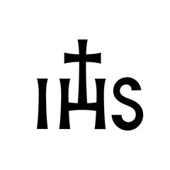 Christogram — Christian monogram of Jesus Christ, The Savior, The Lord Our God. (Ancient Medieval monogram).