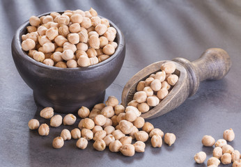 Raw organic chickpeas - Cicer arietinum