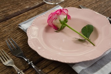 Elegance table setting on table