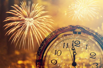 Naklejka na ściany i meble Twelve o'clock - new year's eve