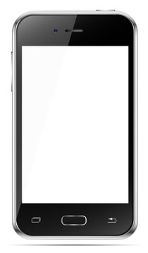 Mobile phone isolated in a white background. To present your application