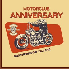 anniversary motorclub illustration