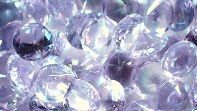Diamonds. Precious Stone . Slow Motion 