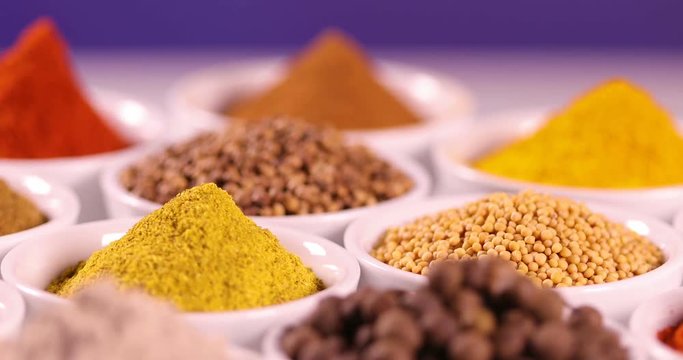 Colorful spices background 