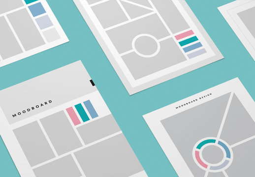Insieme di moodboard a mosaico