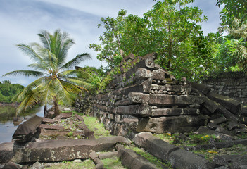 Fototapeta na wymiar Nan Madol - archaeological site on the island of Pohnpei, Federated States of Micronesia 