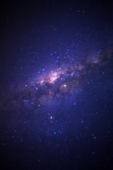 Naklejka premium Zbliżenie galaktyki Drogi Mlecznej z gwiazdami i kosmicznym pyłem we wszechświecie
