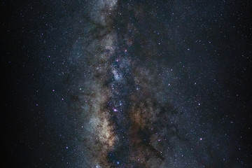 The center of milky way galaxy with stars and space dust in the universe