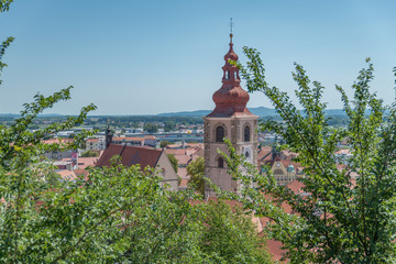 Widok na Cerkiew św. Jerzego z zamku w Ptuj