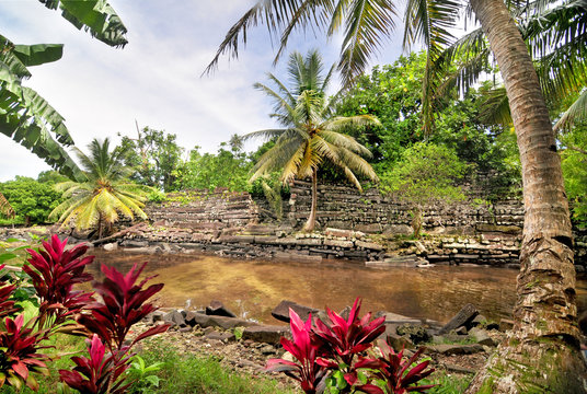Nan Madol - archaeological site on the island of Pohnpei,  Federated States of Micronesia
