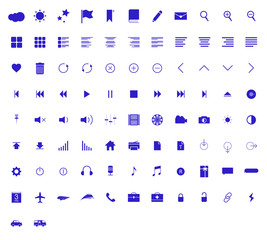 울트라바이올렛 픽토그램 아이콘 세트