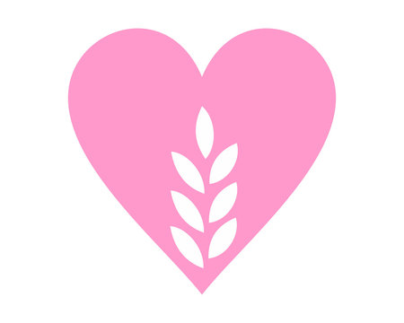pink heart wheat