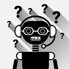 Chatbot With Question Mark Icon Concept Black Chat Bot Or Chatterbot Service Of Online Support Technology Vector Illustration