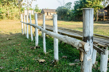 photo of fence that is made with timber