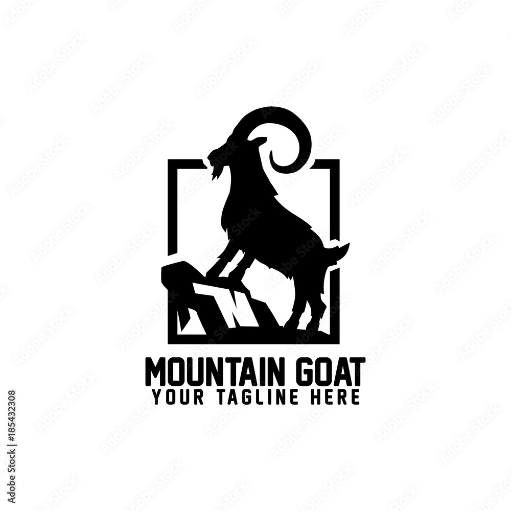 Wall mural Mountain Goat Logo