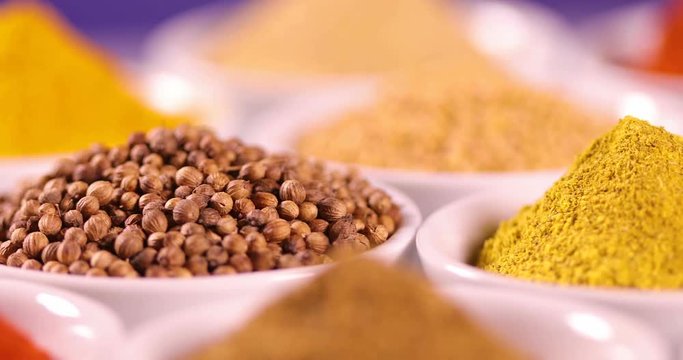 Colorful spices background 