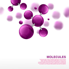 Abstract molecules design. Vector illustration