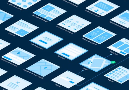 Kit de diagramas de flujo web de plataforma