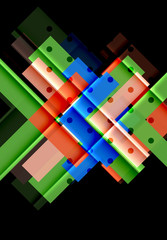 Color arrows on black background