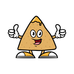Cartoon Tortilla Chip Character Giving Thumbs Up