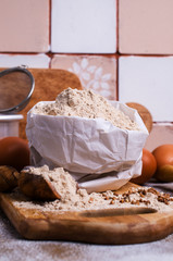 Flour from buckwheat grains