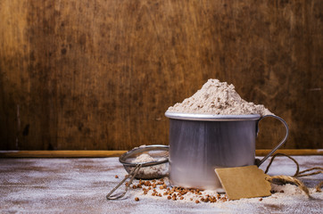 Flour from buckwheat grains