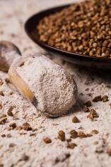 Flour from buckwheat grains