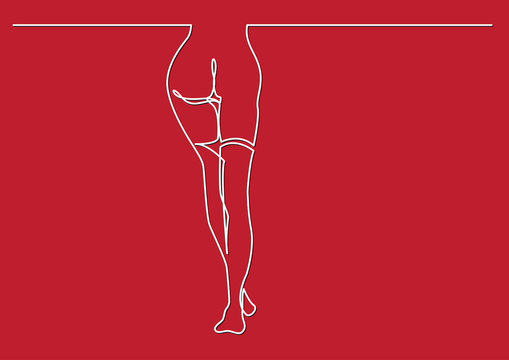 white line art woman legs red background clip art preview