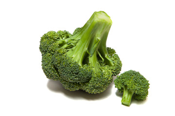 Broccoli cabbage on a white background