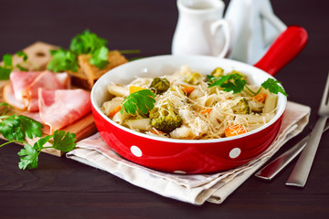 Vegetables with paste