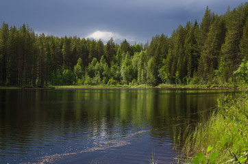 Fototapeta na wymiar Lake Kotozero in Karelia, Russia