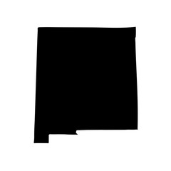 Map of the U.S. state of New Mexico on a white background