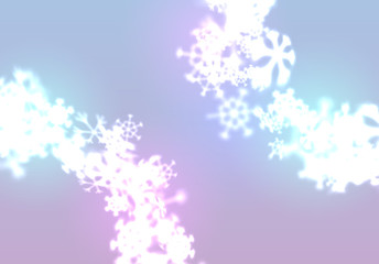 Christmas snowflakes background with falling and swirling snow