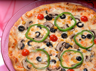 Fresh Homemade Vegetarian Pizza