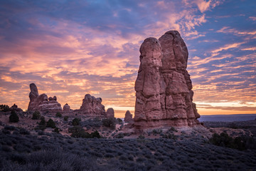 Arches national park sunset