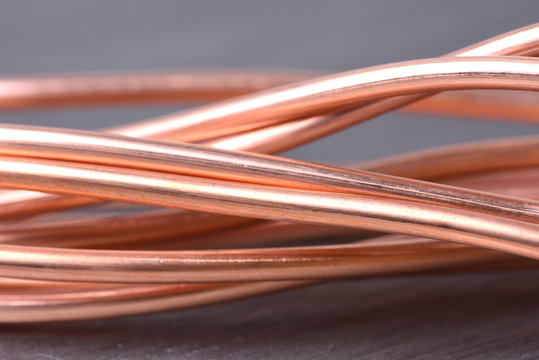 Copper wire close-up