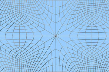 Lines of metal wires on blue surface