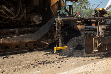 Fototapeta premium An asphalt machine