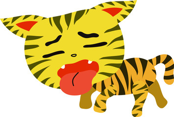 機嫌が悪い虎猫