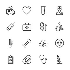 Oncology icon set