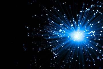 Abstract Optic Fiber Sci-Fi Technology Concept Background 