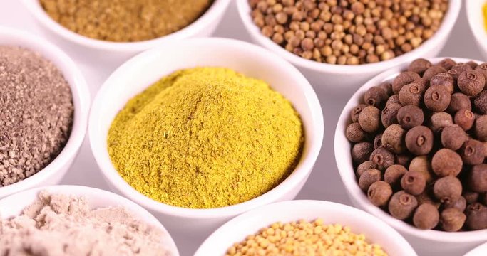 Colorful spices background 