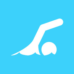 Swimming Sport Figure Symbol Vector Illustration Graphic