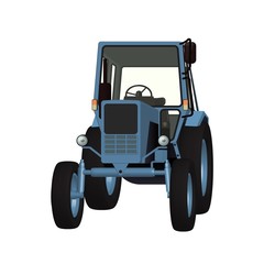 Agricultural tractor 3D vector graphic for tillage, cultivation and harvesting illustration design