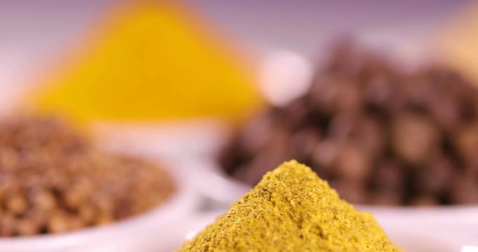 Colorful spices background 