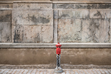 Fire hydrant on pavement