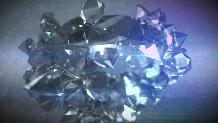 Shimmering Diamonds Flying Together