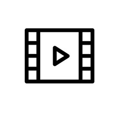 Video player vector icon