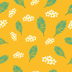 Fototapeta premium Floral paradise tropic seamless pattern